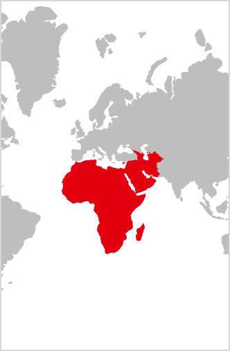 Middle East<br>and Africa